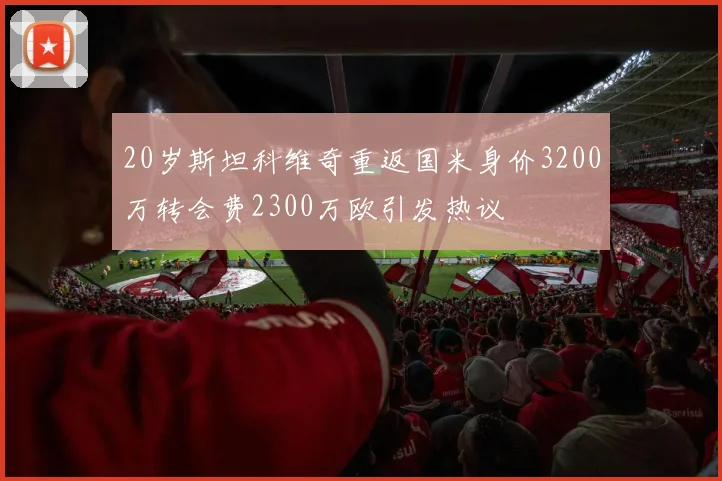 20岁斯坦科维奇重返国米身价3200万转会费2300万欧引发热议